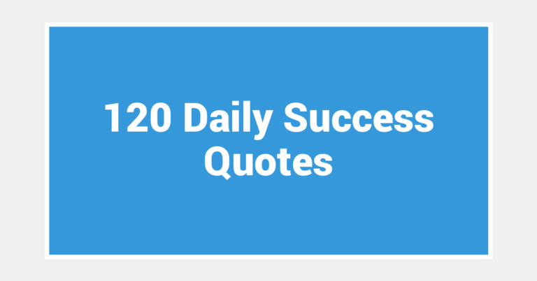 120 Daily Success Quotes