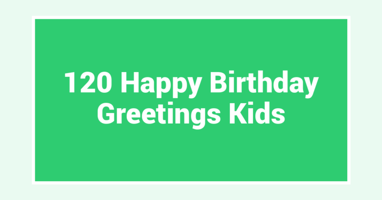 120 Happy Birthday Greetings Kids