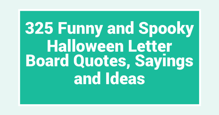 325 Funny and Spooky Halloween Letter Board Quotes, Sayings and Ideas