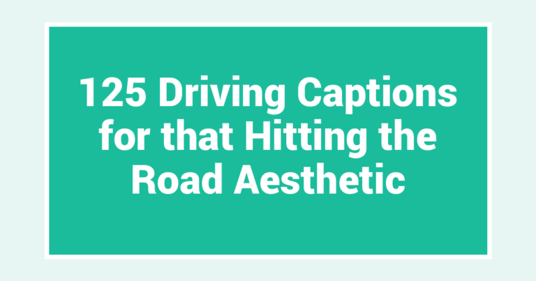 125 Driving Captions for that Hitting the Road Aesthetic