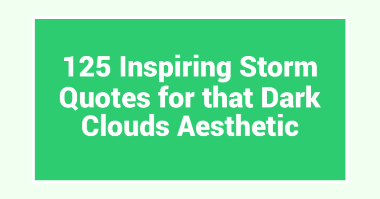 125 Inspiring Storm Quotes for that Dark Clouds Aesthetic