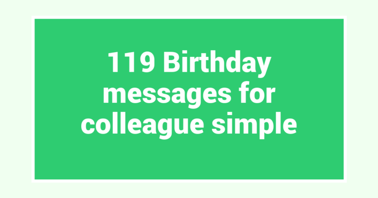 119 Birthday messages for colleague simple