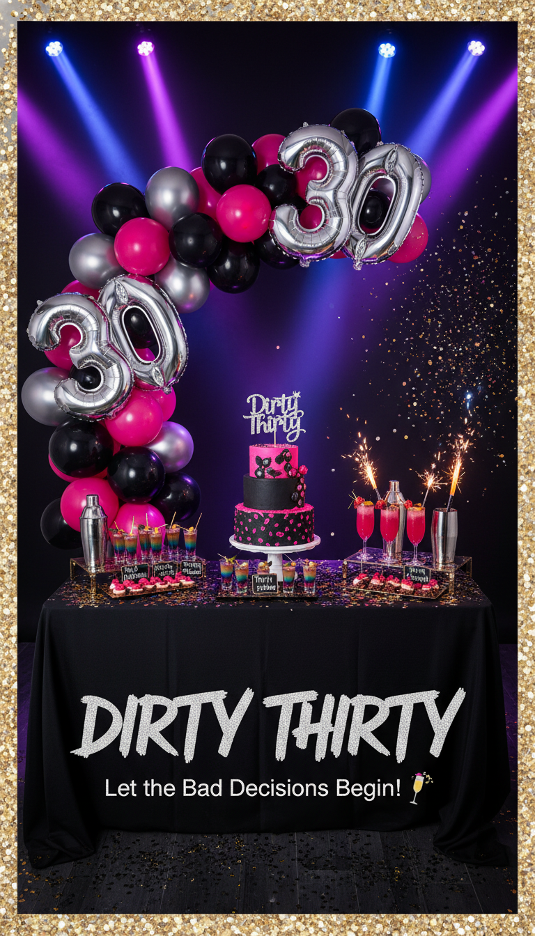 'Dirty Thirty' Fun: Playful & Sassy