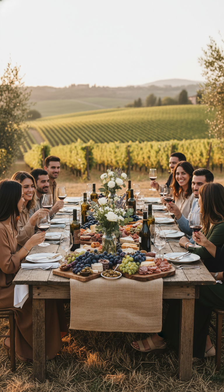 Tuscan Vineyard Vows & Vino