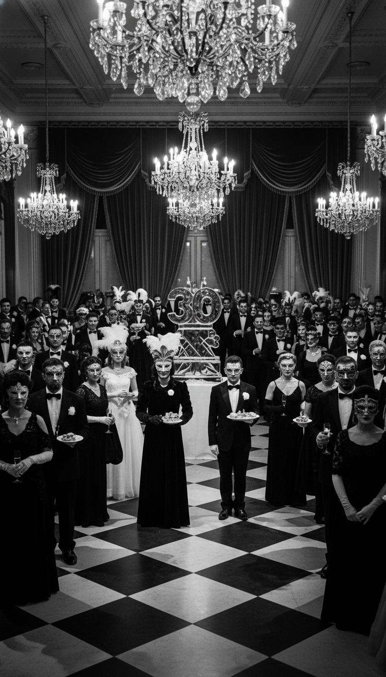 Mystical Masquerade: A Black & White 30th