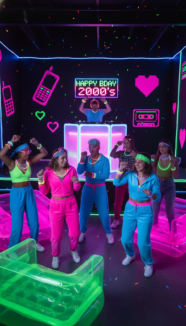 Neon 2000s Throwback Bash