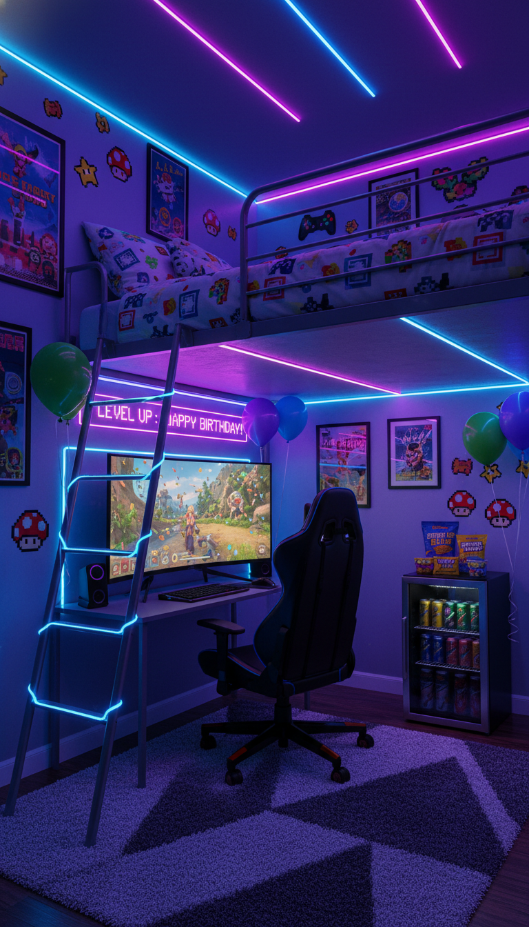 Gamer's Pixel Paradise: Elevated Gaming Birthday Bash