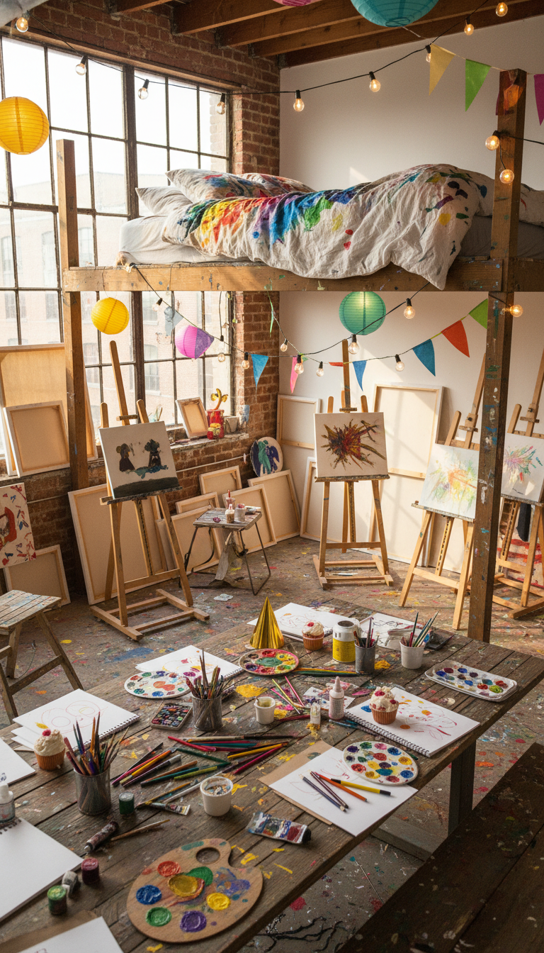 Artistic Atelier: A Creative Lofted Birthday Bash