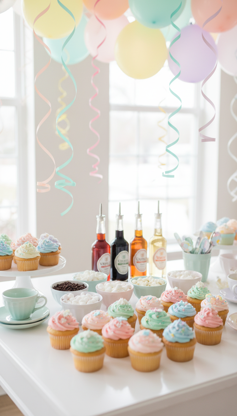 Pastel Coffee & Cupcake Social