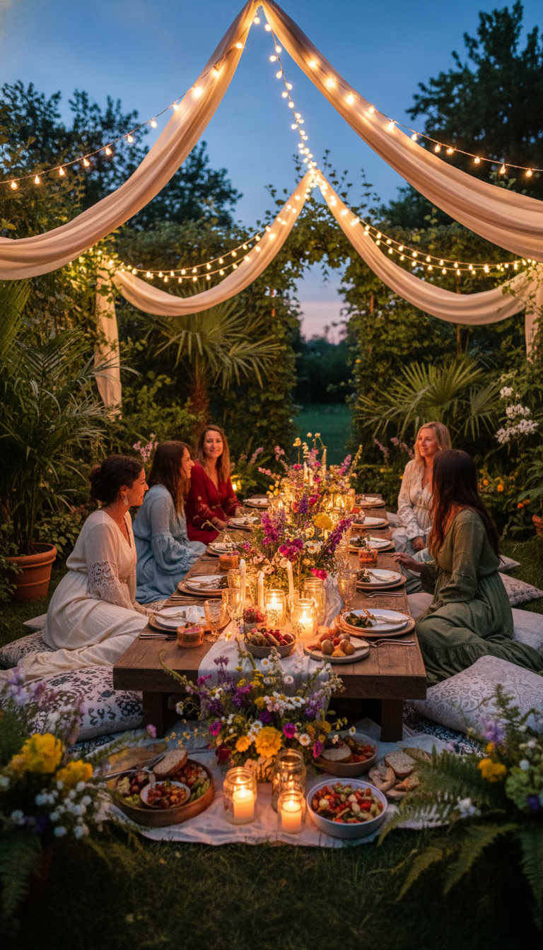 Bohemian Garden Party or Picnic