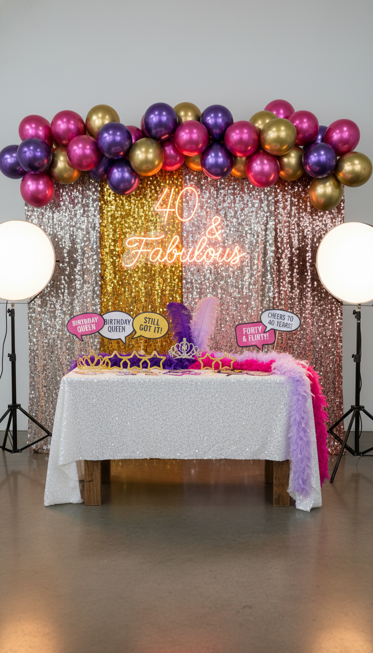 Fabulous at 40 Photo Booth Fun