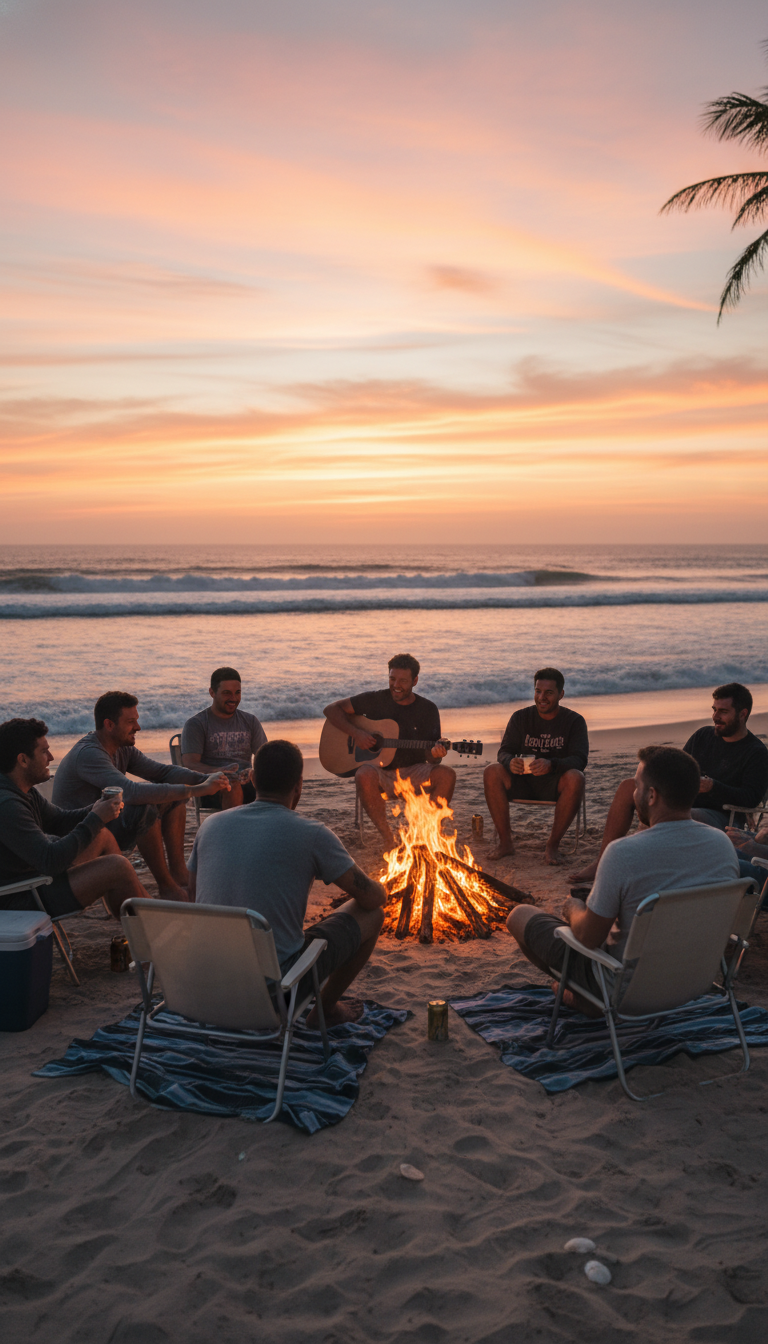 Relaxed Beach Bonfire Bash