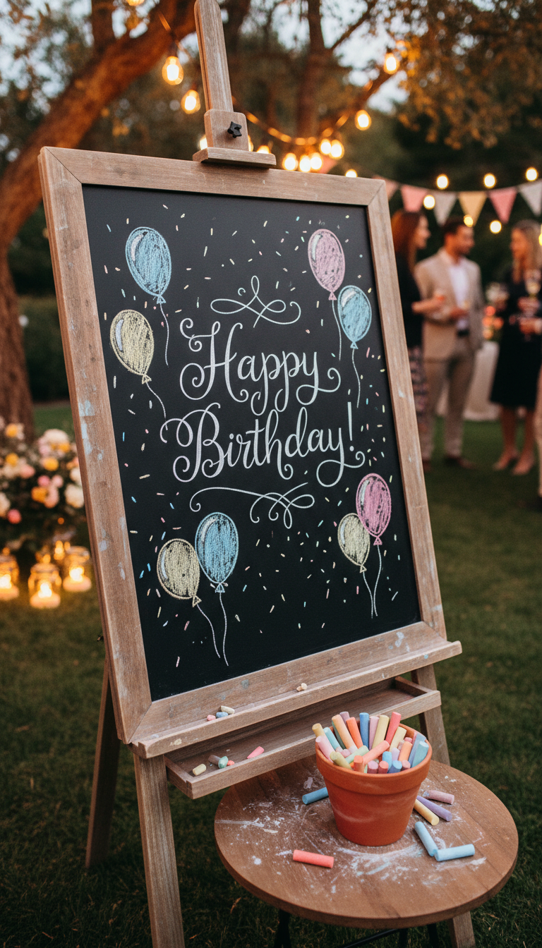 Chalkboard Art Message Board