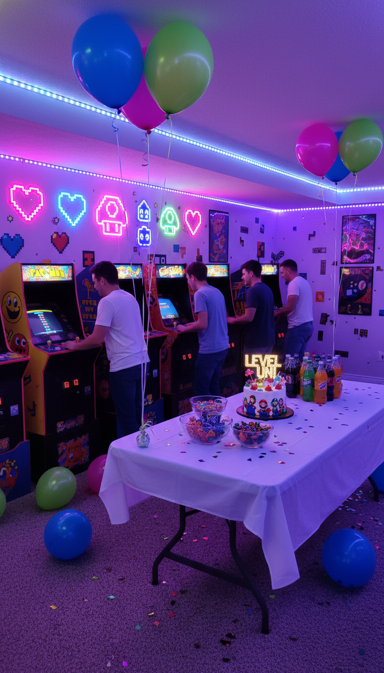 Pixelated Party: Retro Arcade Room