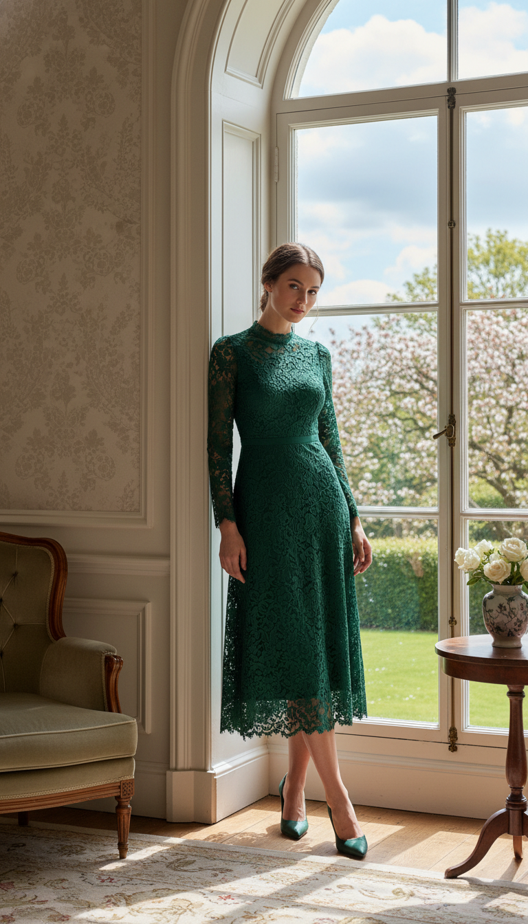 Romantic Lace Midi Dress
