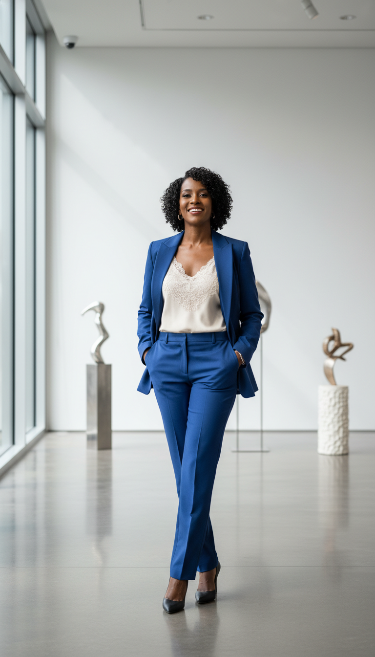 Sophisticated Power Suit with a Twist