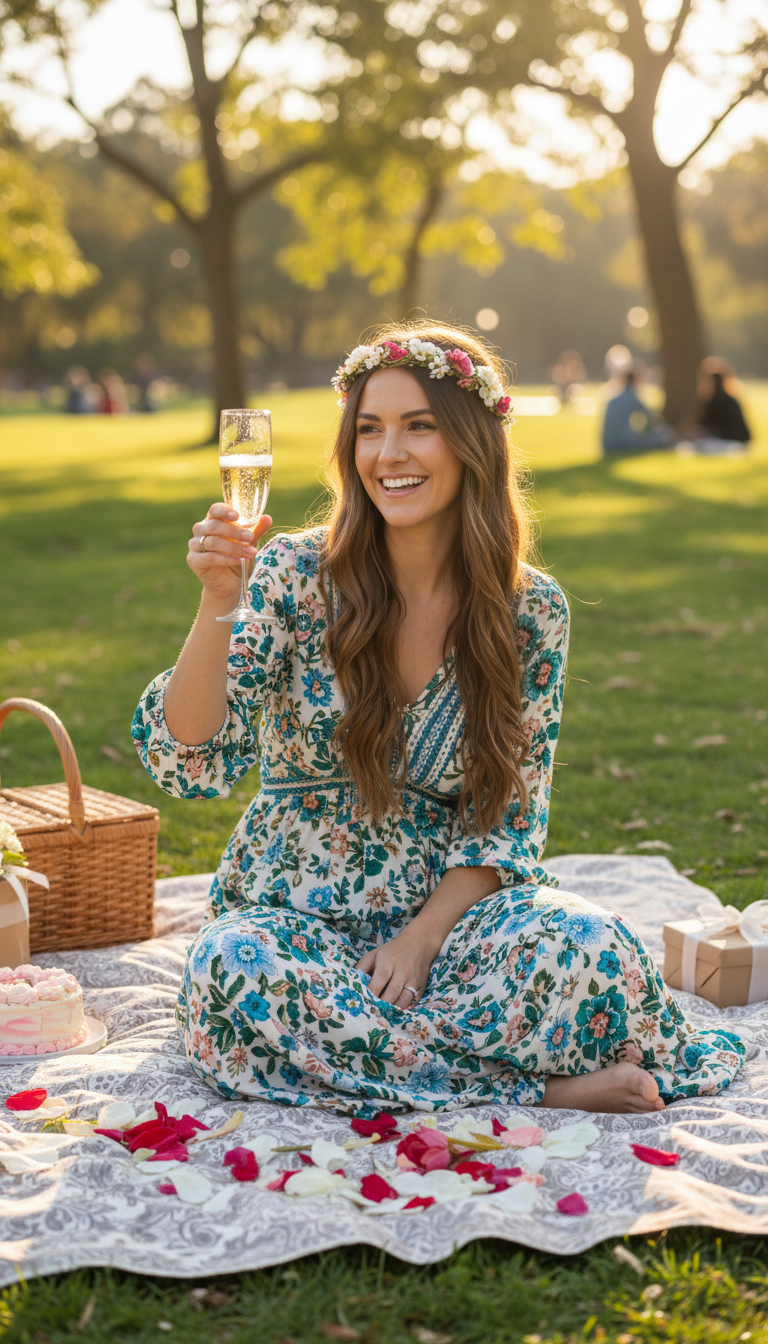 Flowy Maxi Dress: Bohemian Birthday Bliss