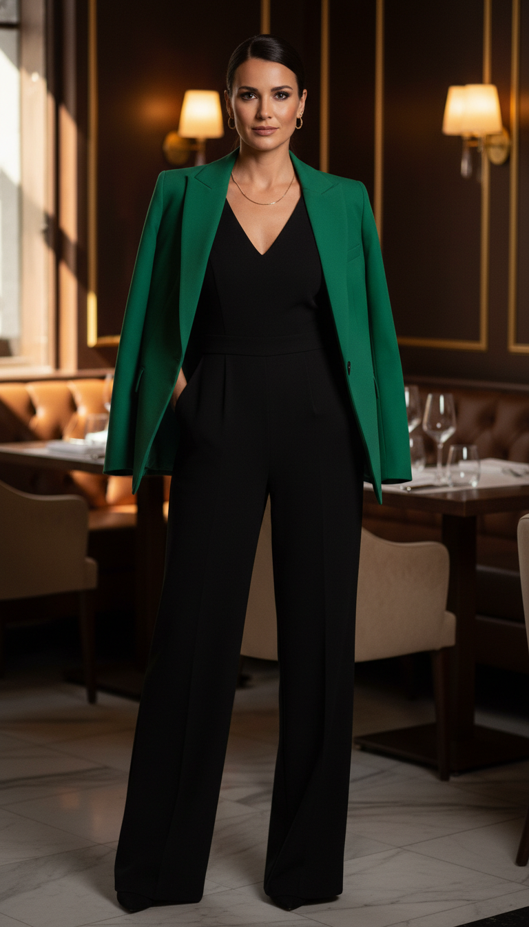 Tailored Jumpsuit with Blazer