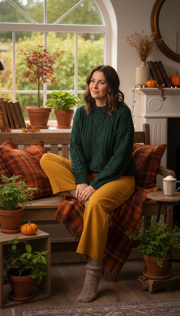 Corduroy Pants & Chunky Sweater