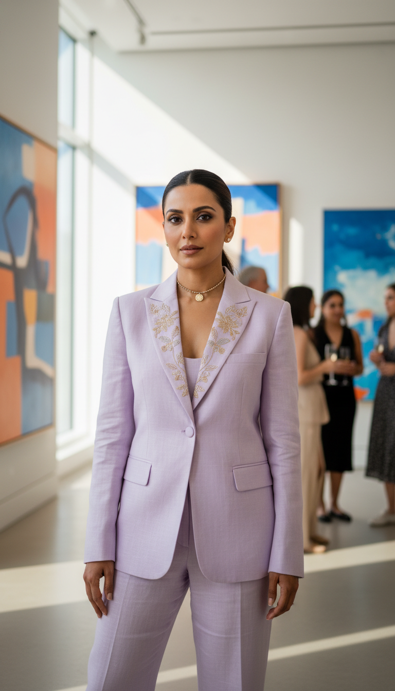 Pastel Power Suit (Indo-Western): Sophisticated & Bold