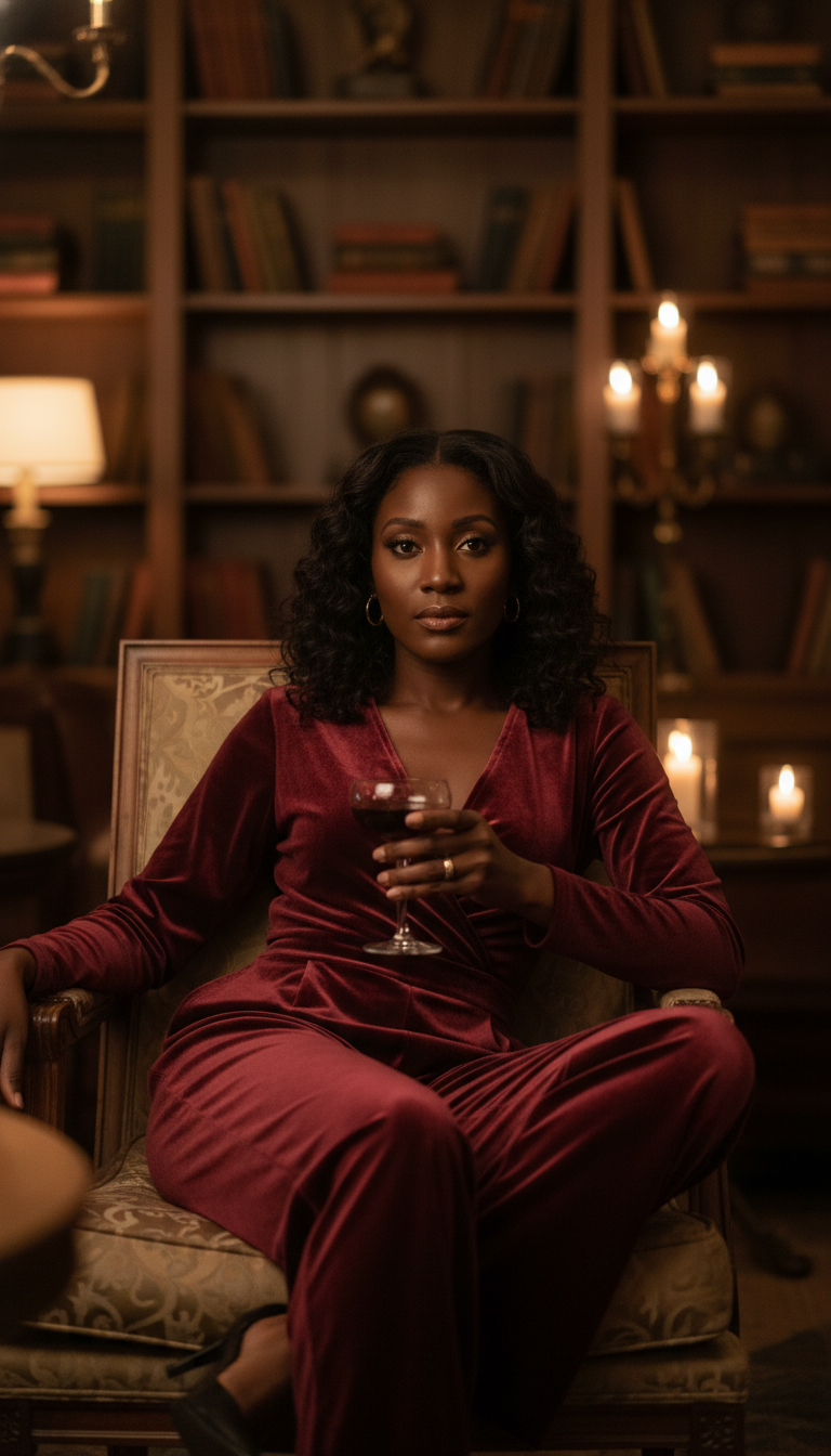 Velvet Elegance Jumpsuit