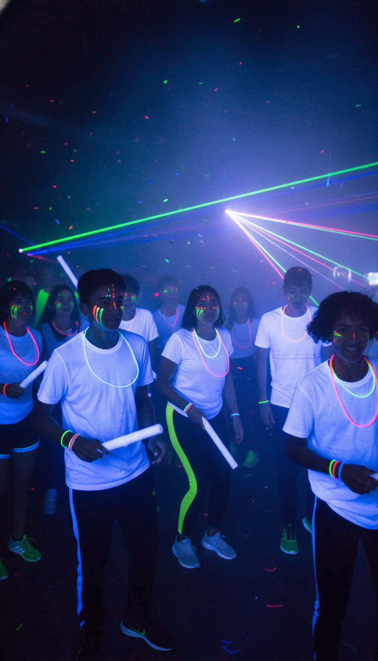 Neon Blacklight Dance Party