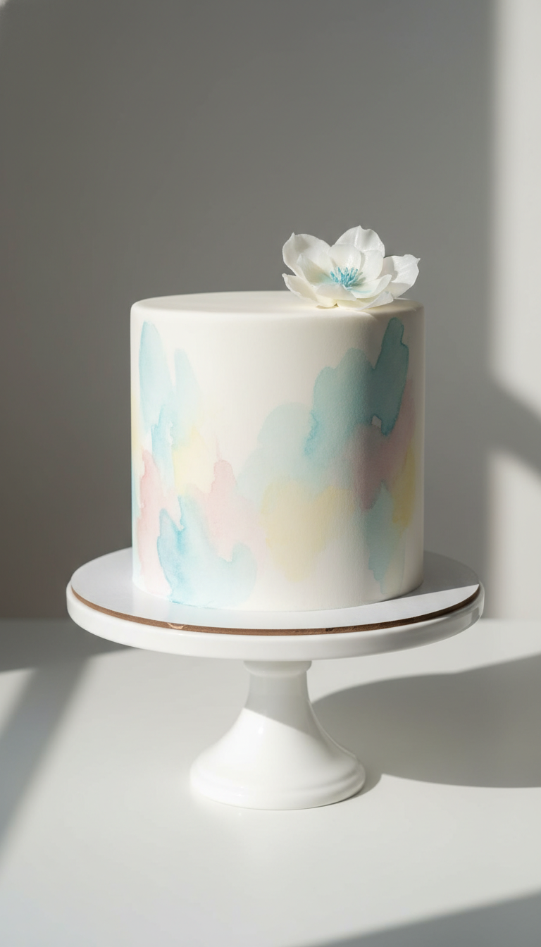 Artistic Watercolor Cake