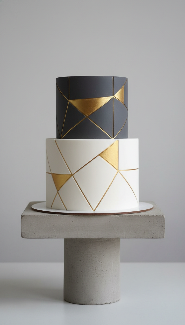 Geometric Modern Cake