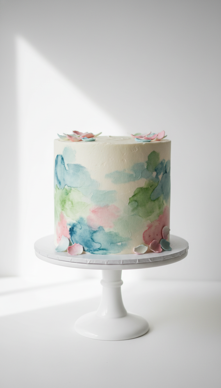 Watercolor Masterpiece Cake