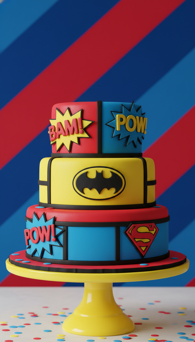 Super Hero Pop Art Cake