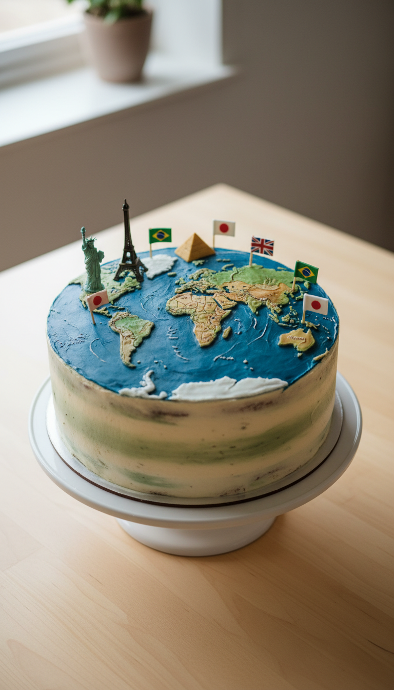 The Adventurer's Globe Cake