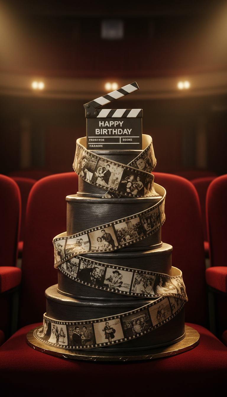 The Movie Buff's Blockbuster Cake
