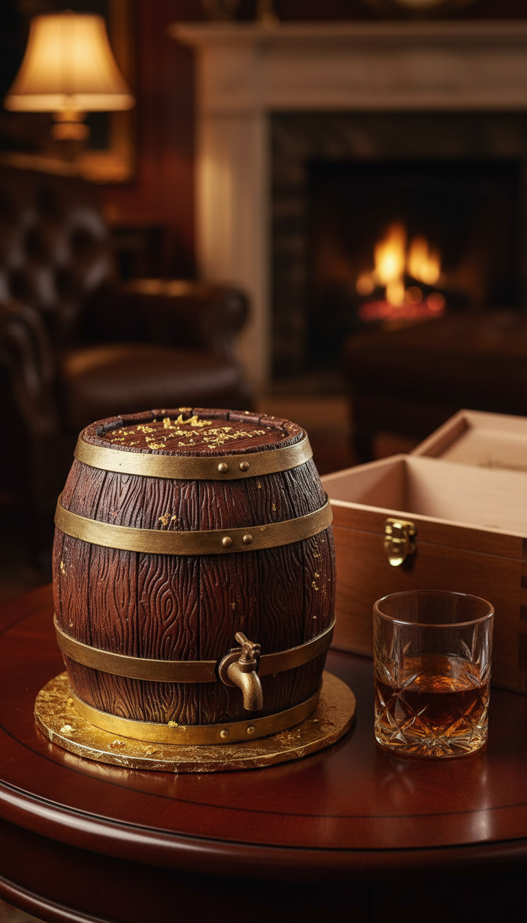 Whiskey Barrel or Bottle Cake