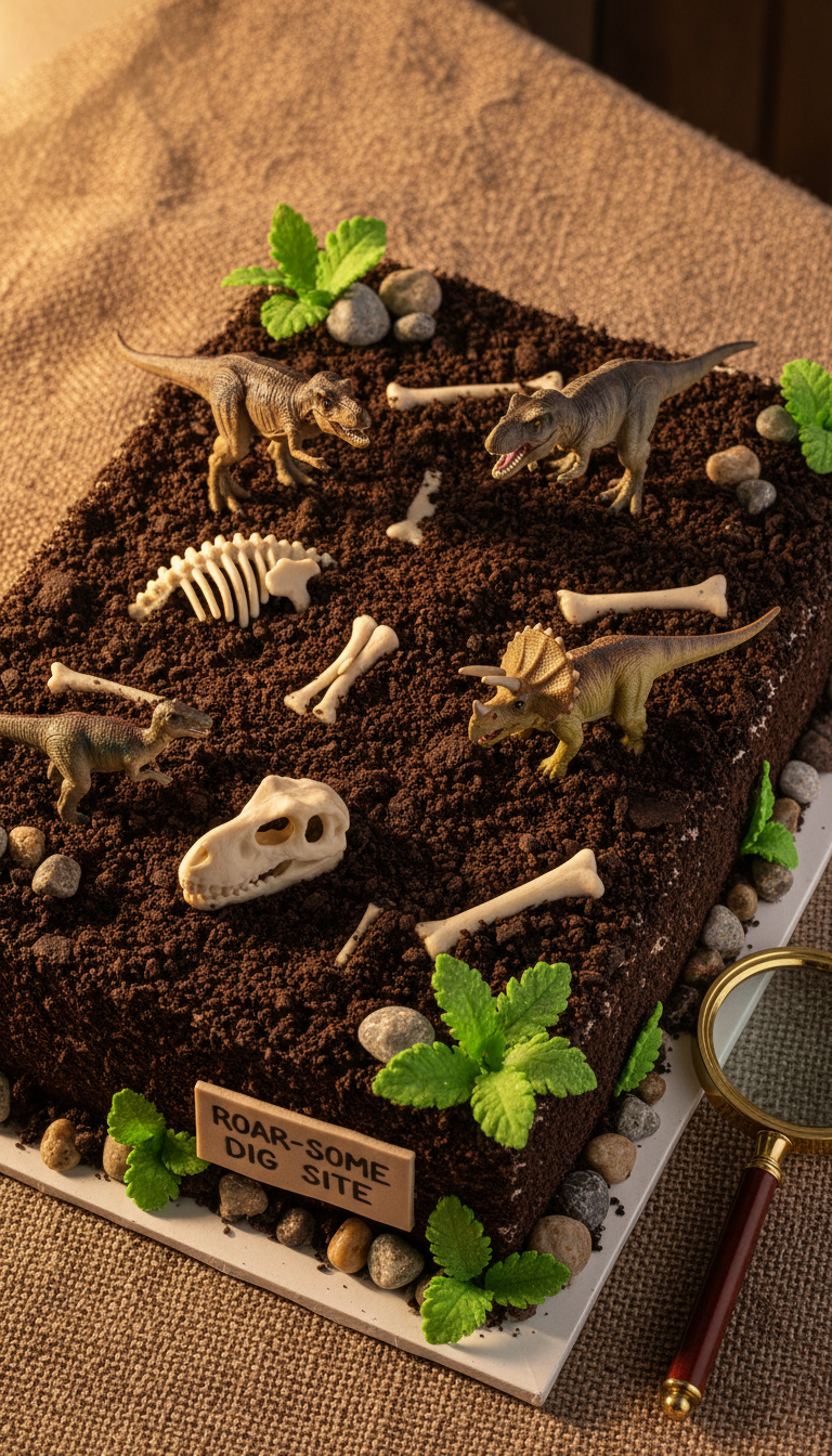 Dinosaur Dig Cake