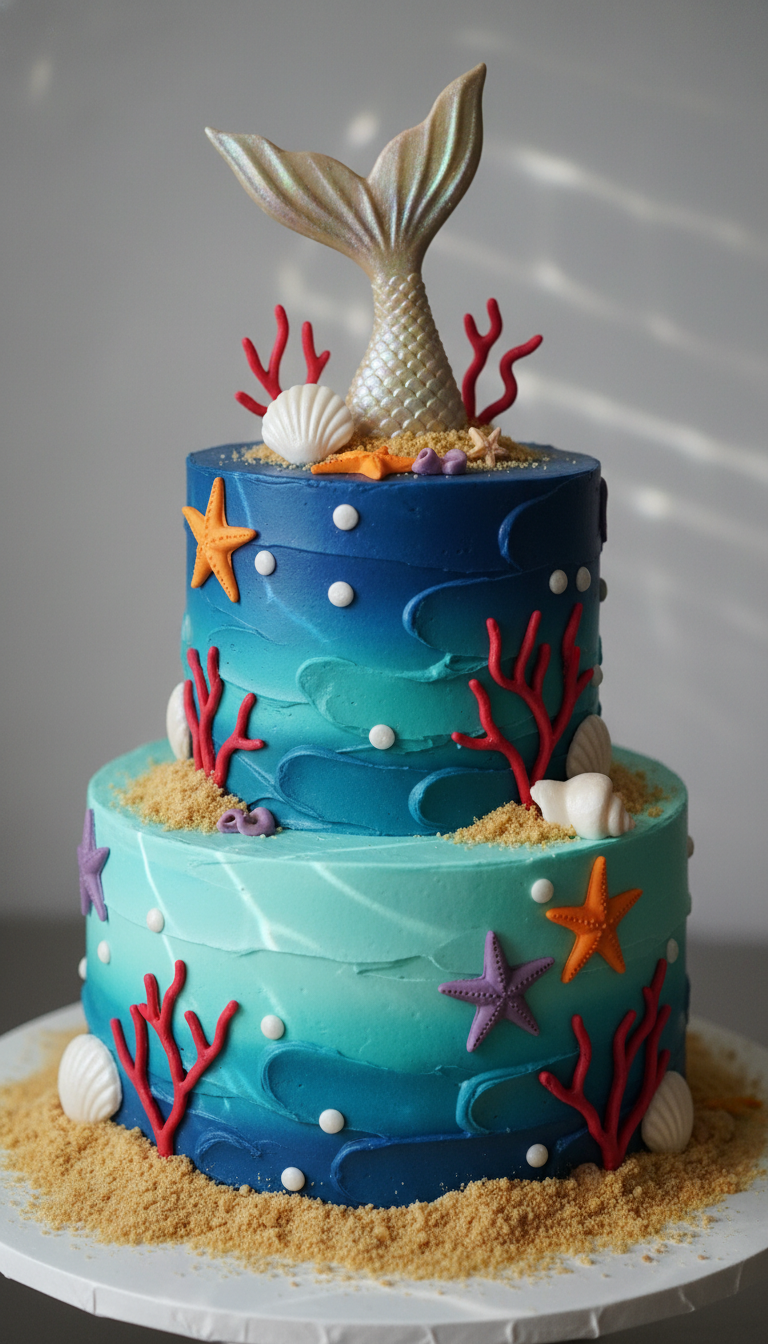 Mermaid Lagoon Ocean Cake