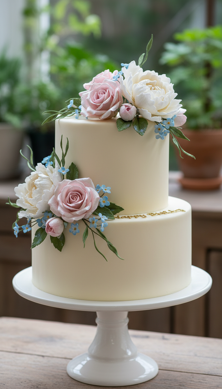 Sweet Garden Blossom Cake