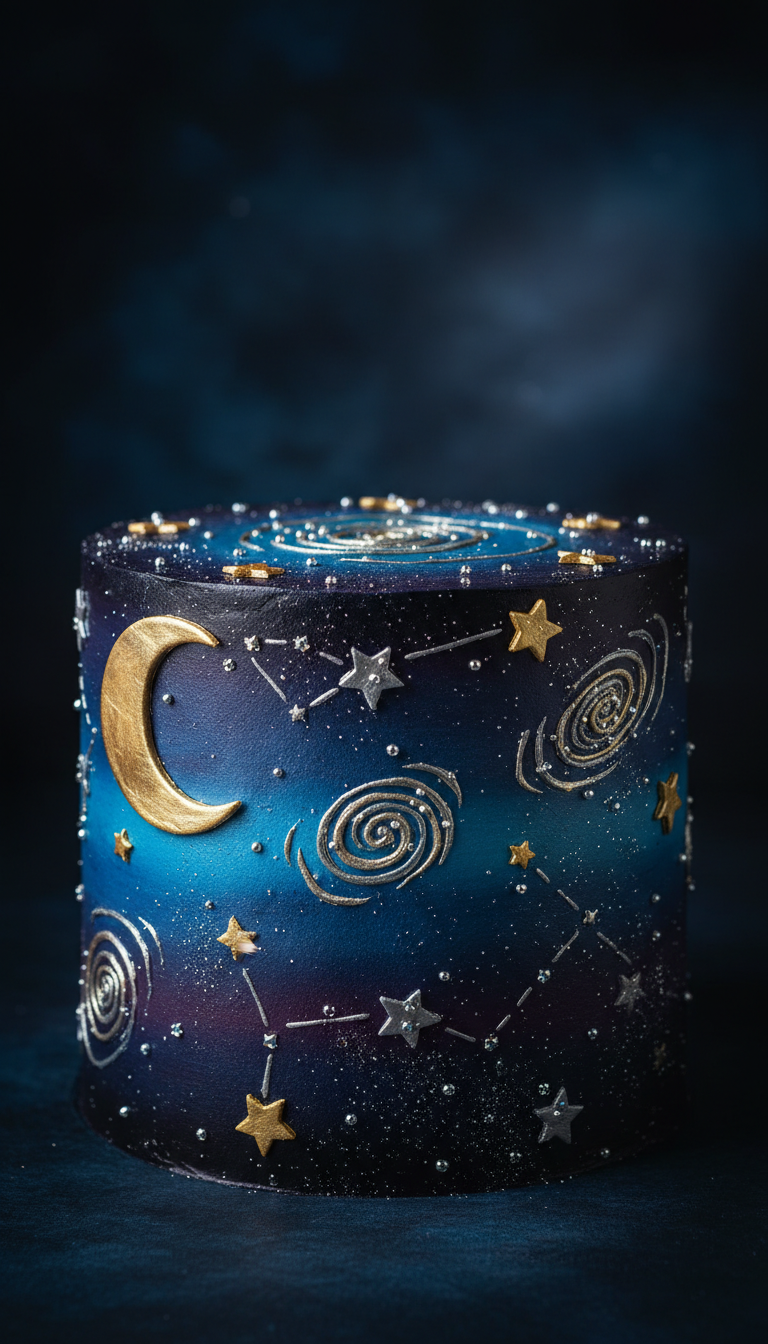 Starry Night Sky Cake