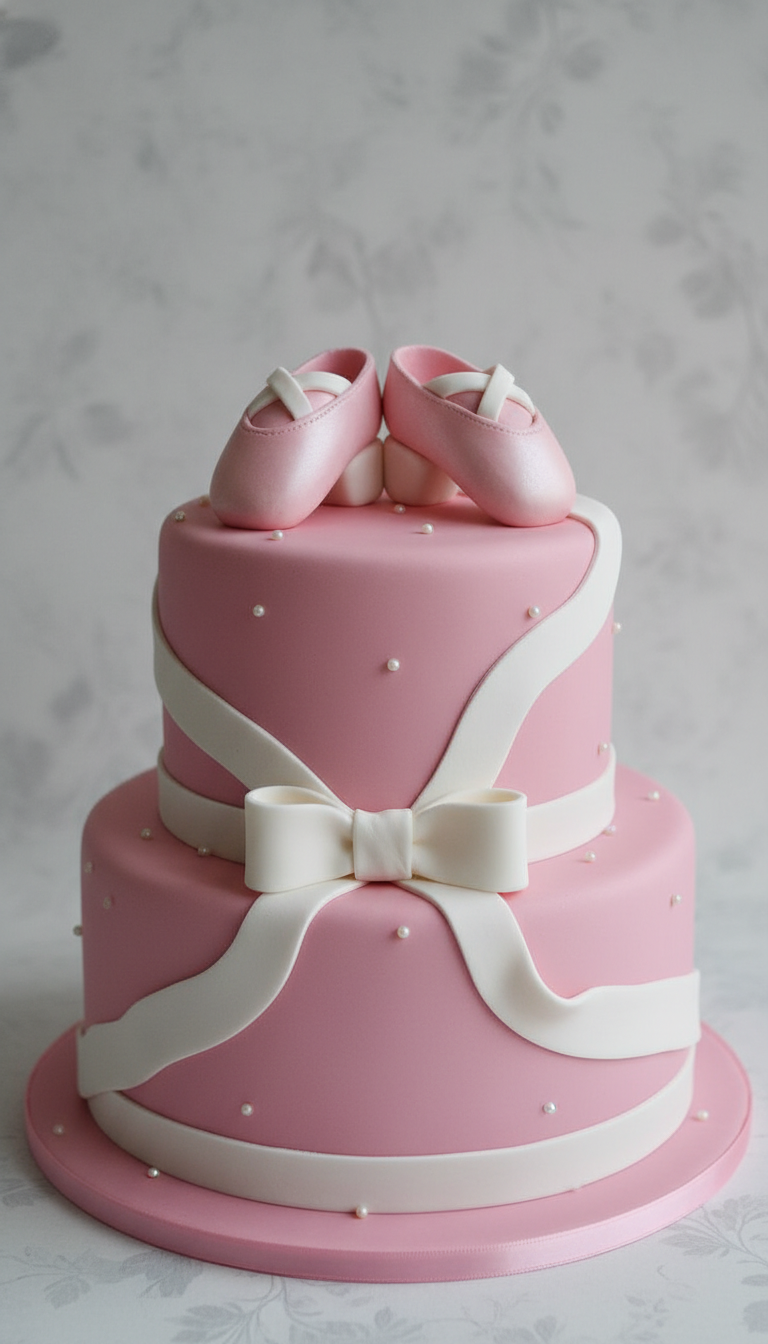 Elegant Ballet Slipper Cake