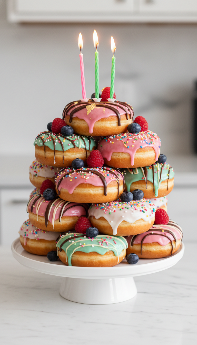 Delicious Donut Stack Cake