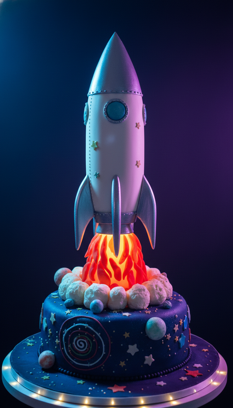 Blast-Off Rocket Cake
