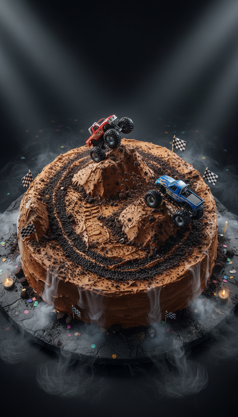 Roaring Monster Truck Cake