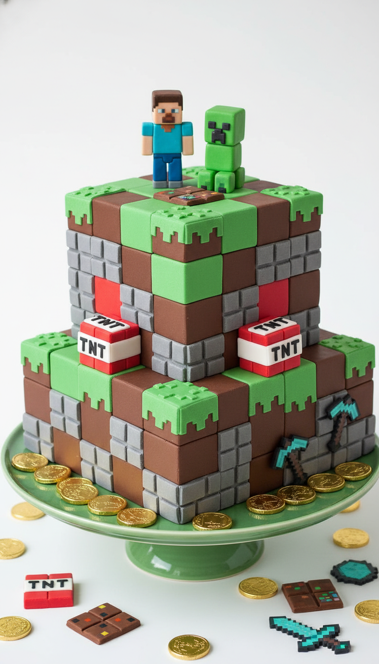 Pixel Perfect Minecraft Cake