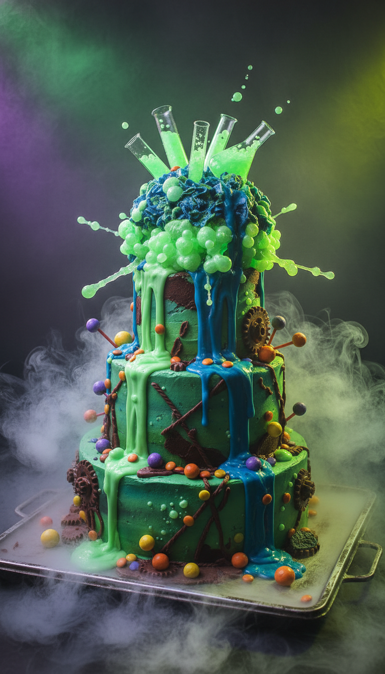Mad Scientist's Experiment Cake
