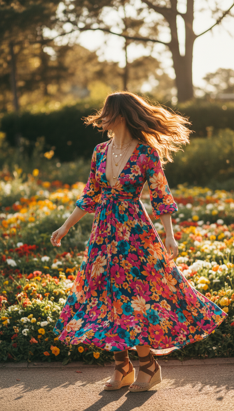 Bohemian Floral Maxi Dress