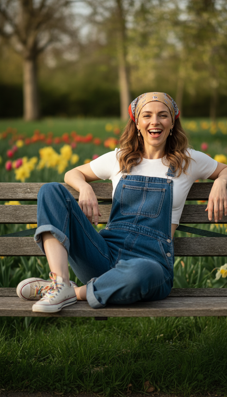 Playful Overalls & Crop Top