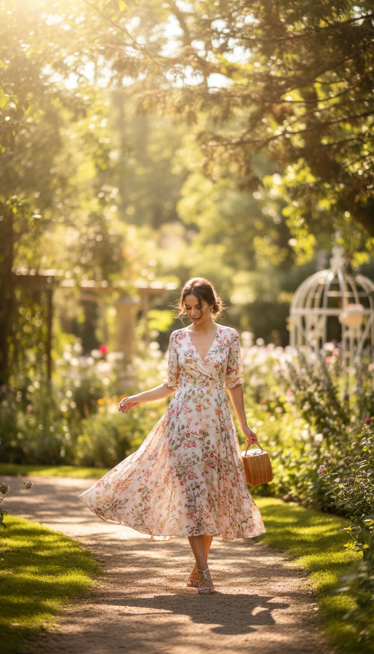 Feminine Charm: Romantic Floral Midi