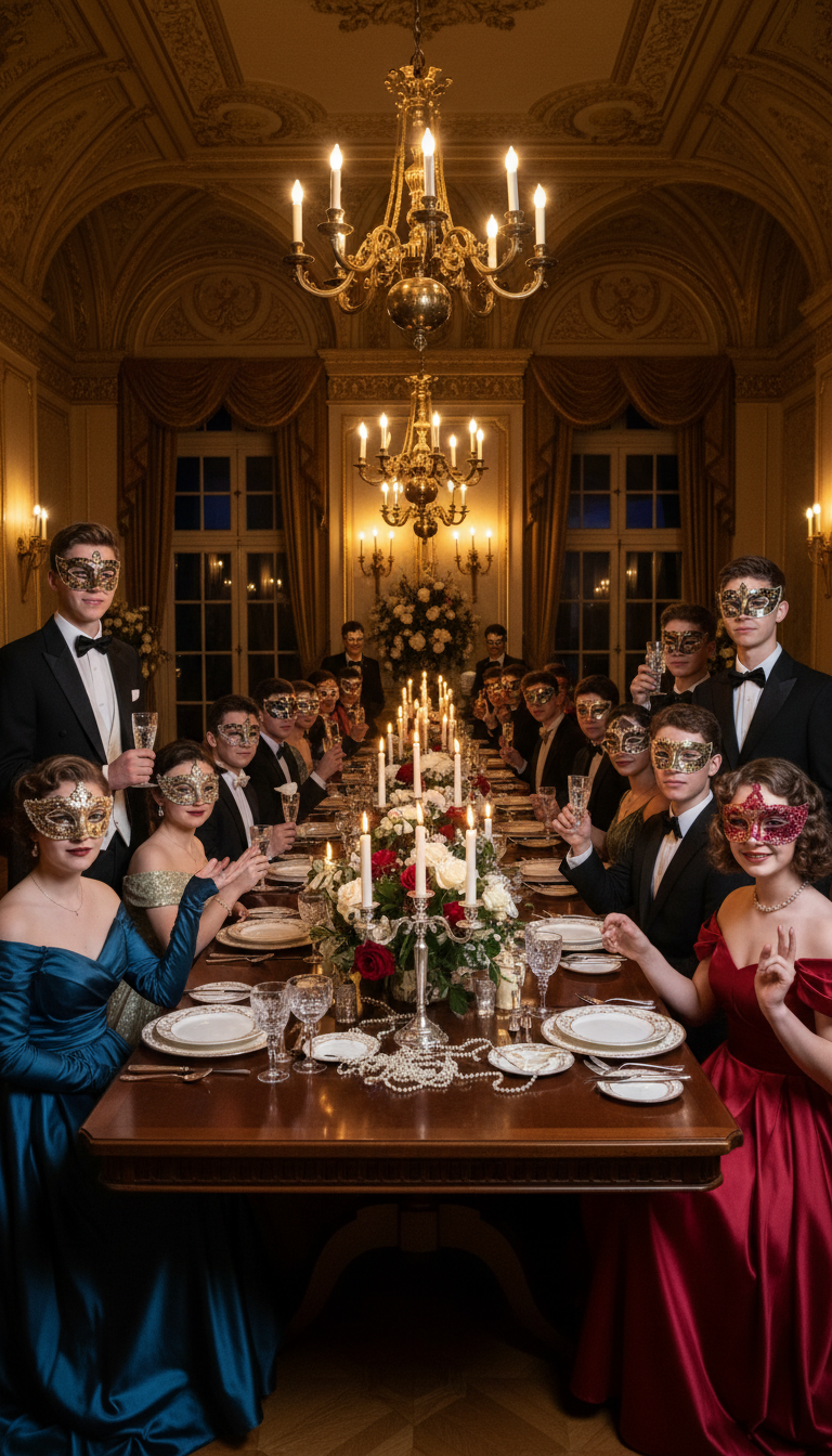 Elegant Fancy Dress Dinner Gala