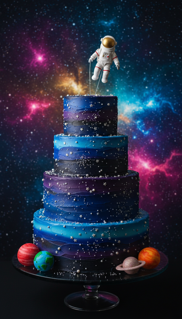 Galactic Dreamscape Cake