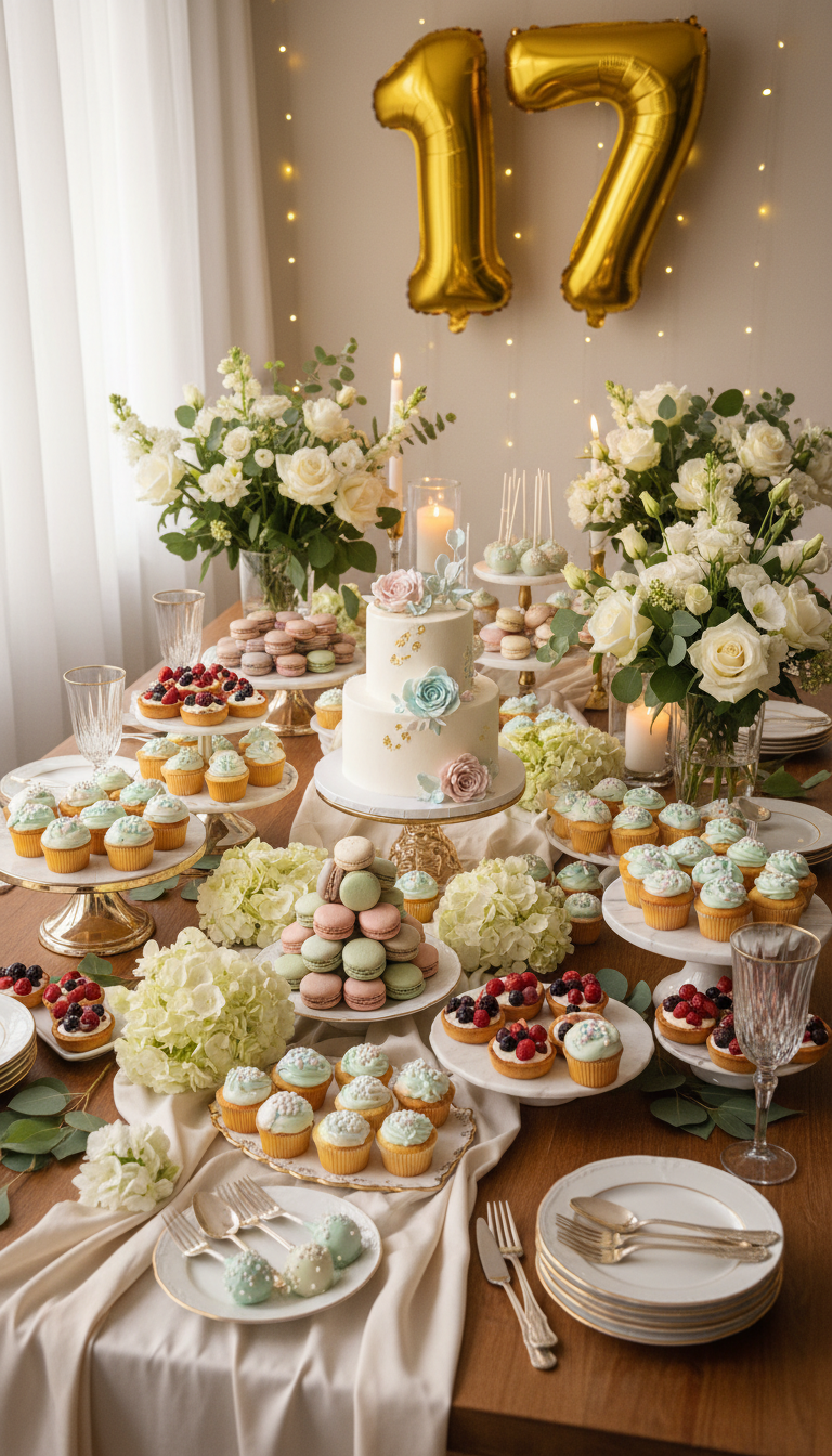 Deconstructed Dessert Bar & Centerpiece Cake