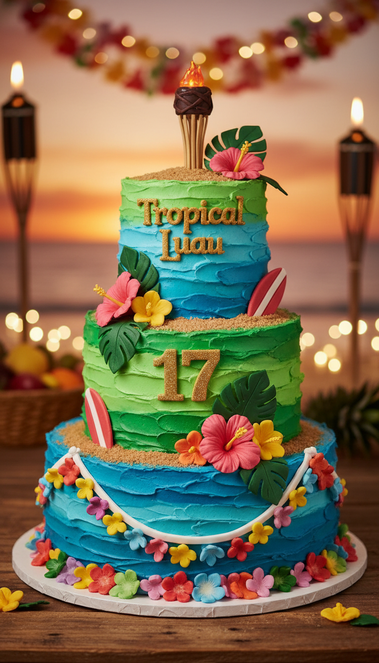 Tropical Luau Fun Cake
